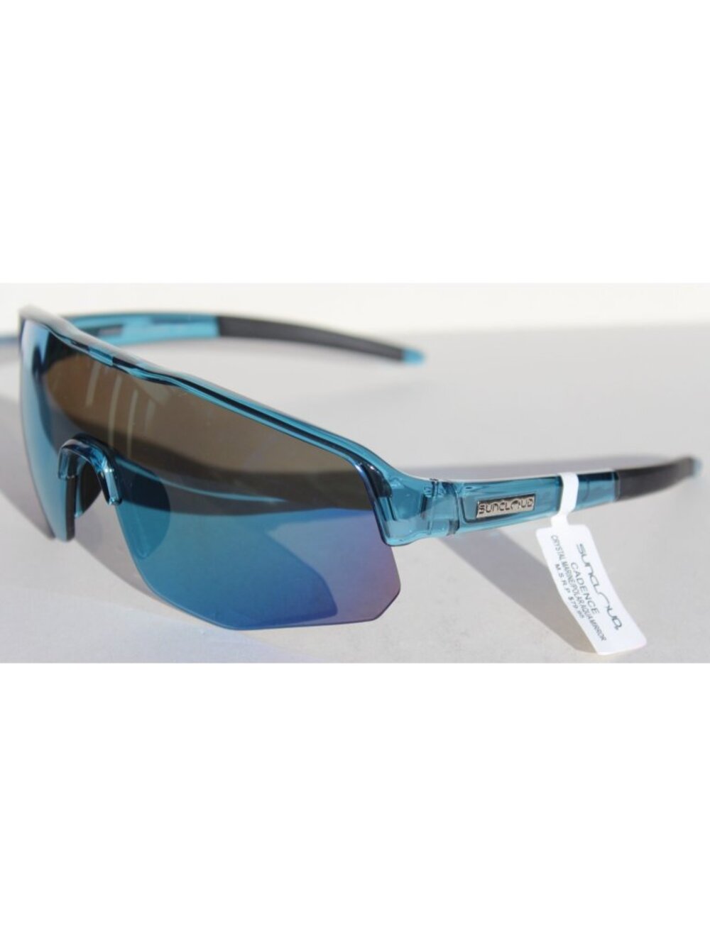 SUNCLOUD Cadence POLARIZED Sunglasses Crystal Marine/Aqua Mirror NEW Smith $80